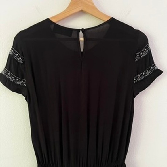 Zadig & Voltaire‎ Deluxe Jeweled Beaded Short Sleeve Mini Dress Black size small - Picture 9 of 15